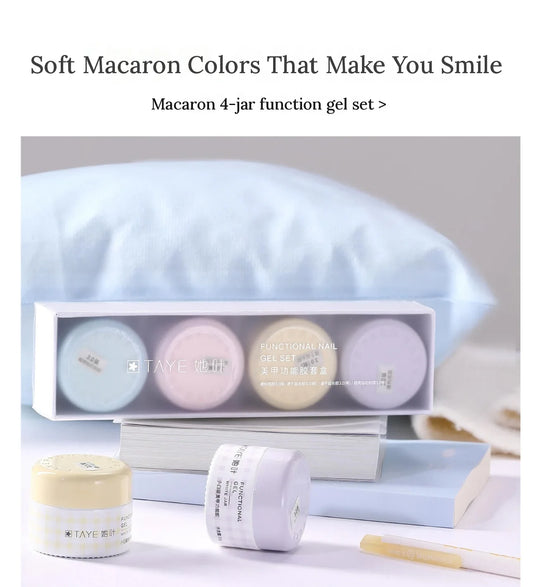 TAYE Macaron function gel set box with four pastel jars