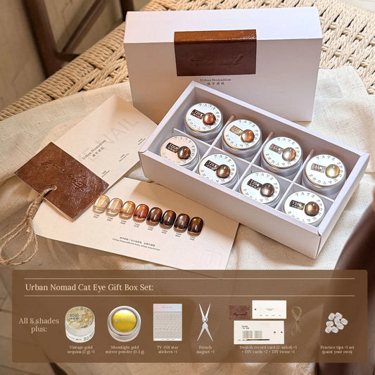 TAYE Urban Nomad 8-color cat eye gift box set and its contents