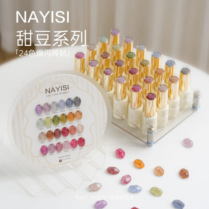 NAYISI Sweet Bean Crushed Diamond Flash Gel – 24 Shades (Bottle) photo 5
