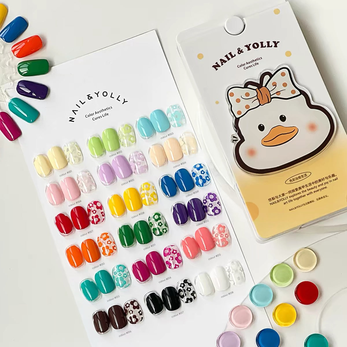 Nail & Yolly 18 Color Painting + Pat Pat + Stamping Gel Palette