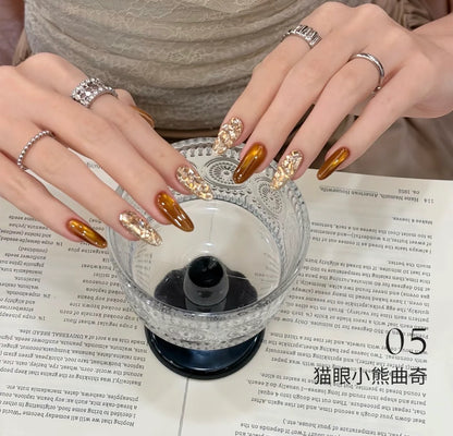 Flower Principal Little Bear Cookie Cat Eye Gel Polish photo 6
