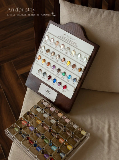 Little Sparkle shade board: 01 Little Sparkle to 30 Sleepless Night