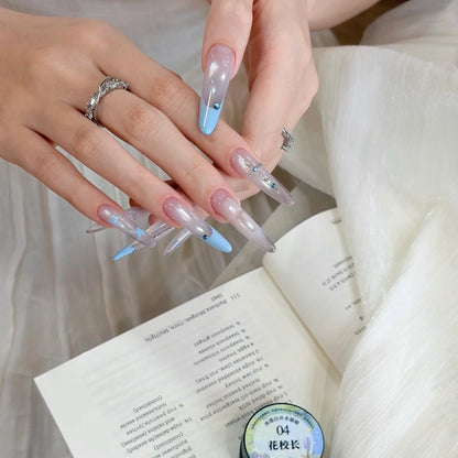 Clear Water Cat Eye gel shade 04 on nails