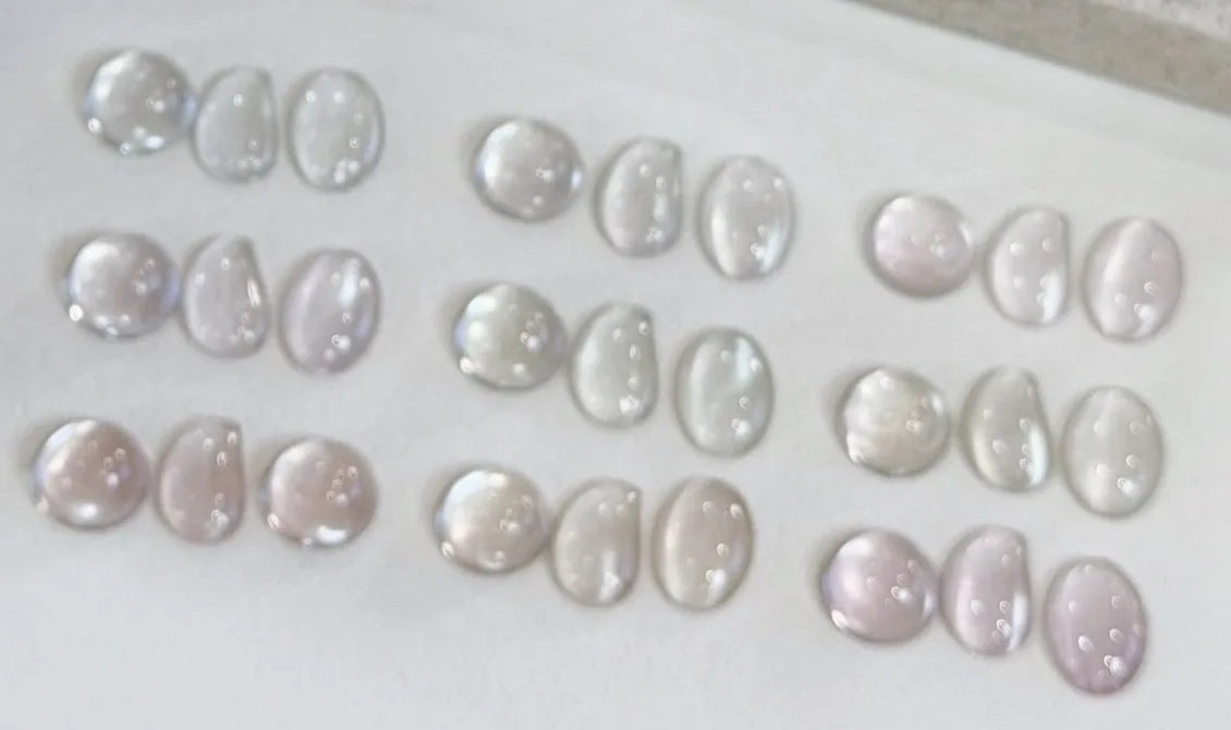 Flower Principal Clear Water Cat Eye gel swatch tips, shades 01-09
