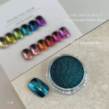 02 Inkstone Blue: jar and chrome swatch tip
