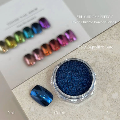 05 Sapphire Blue: jar and chrome swatch tip