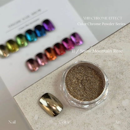 11 Snow Mountain Rose: jar and chrome swatch tip