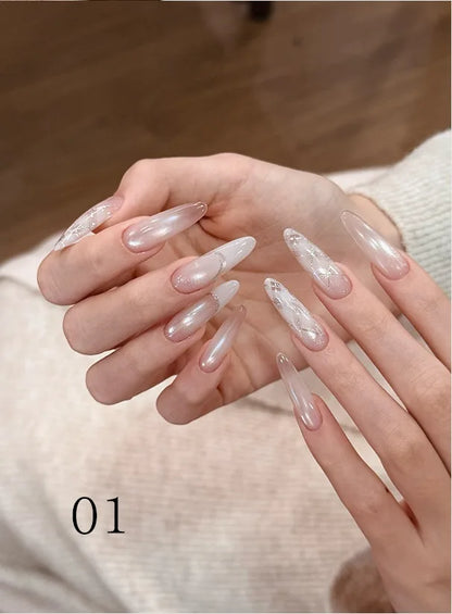 Dewy Cat Eye gel shade 01 on nails