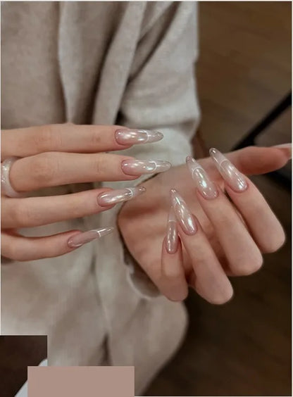 Dewy Cat Eye gel shade 02 on nails