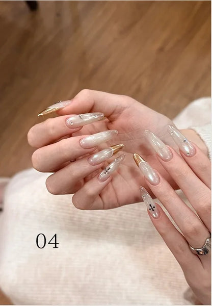 Dewy Cat Eye gel shade 04 on nails
