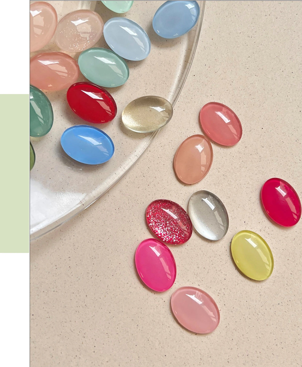 Moding Ebony & Cat color gel sample stones