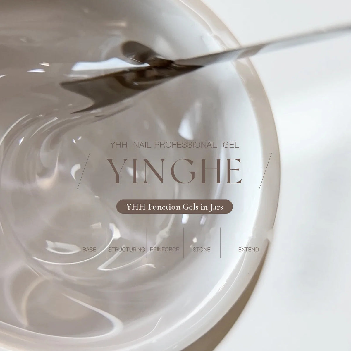 Clear YHH function gel in an open jar