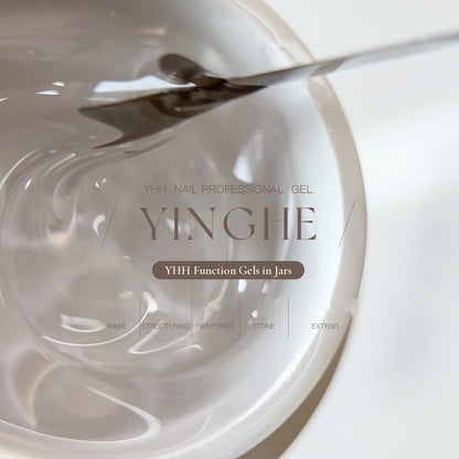 Clear YHH function gel in an open jar