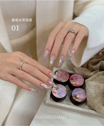 Flower Principal Grape Ice Tea Cat Eye Gel Polish photo 1