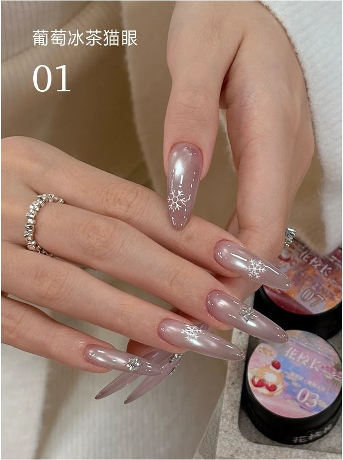 Flower Principal Grape Ice Tea Cat Eye Gel Polish photo 2