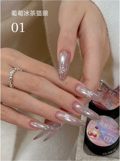 Flower Principal Grape Ice Tea Cat Eye Gel Polish photo 2