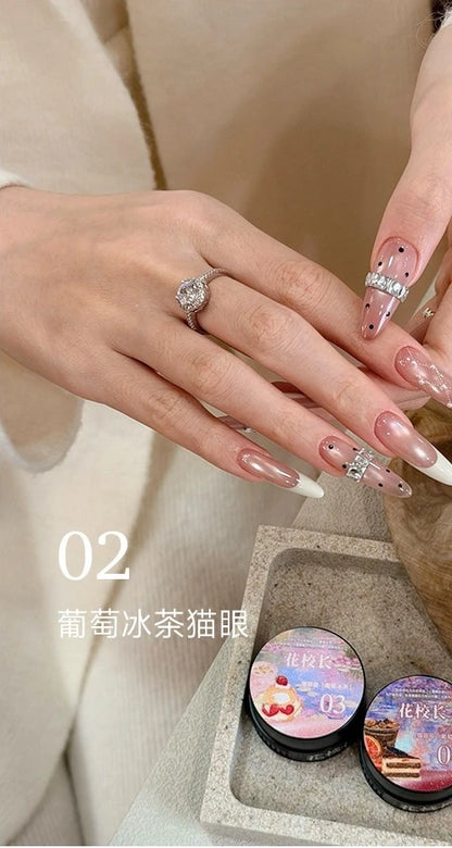 Flower Principal Grape Ice Tea Cat Eye Gel Polish photo 4