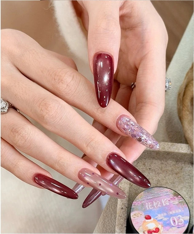 Flower Principal Grape Ice Tea Cat Eye Gel Polish photo 11
