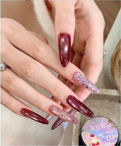 Flower Principal Grape Ice Tea Cat Eye Gel Polish photo 11