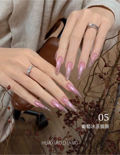 Flower Principal Grape Ice Tea Cat Eye Gel Polish photo 13