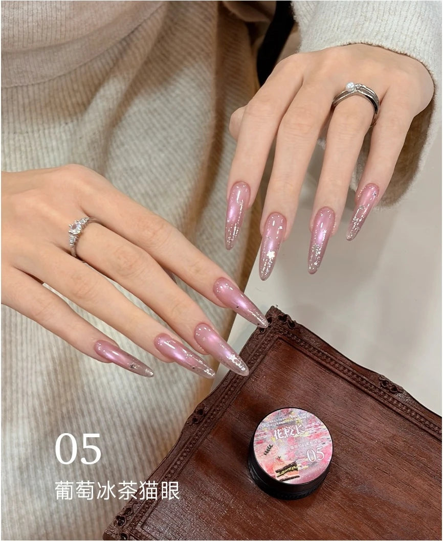 Flower Principal Grape Ice Tea Cat Eye Gel Polish photo 14