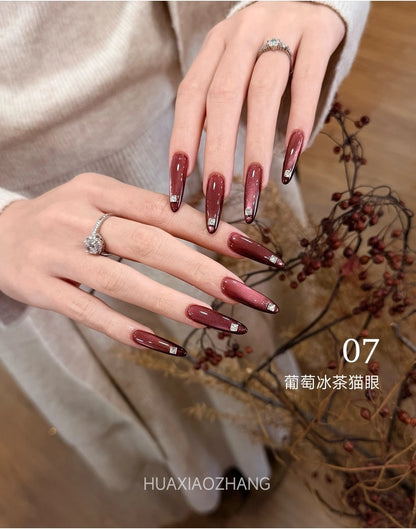 Flower Principal Grape Ice Tea Cat Eye Gel Polish photo 17