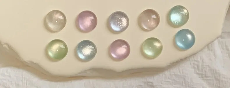 Karries Ice Jelly Cat Eye gel round swatch tips