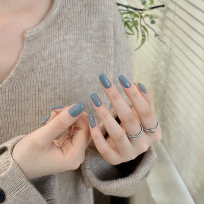 Little Black Bottle solid color gel shade 108 on nails