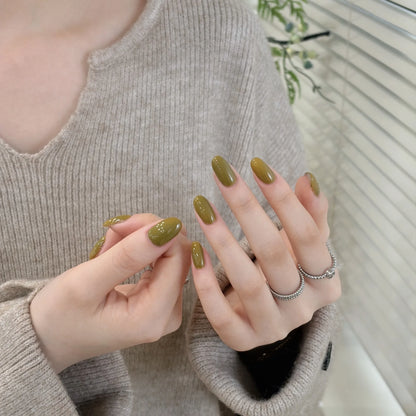 Little Black Bottle solid color gel shade 115 on nails