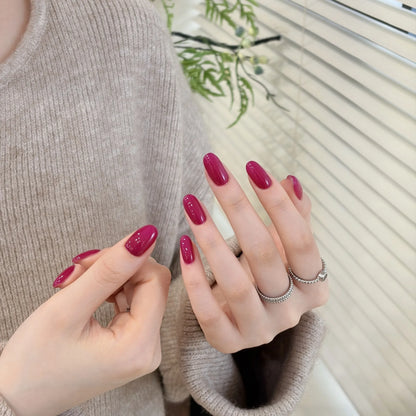 Little Black Bottle solid color gel shade 123 on nails