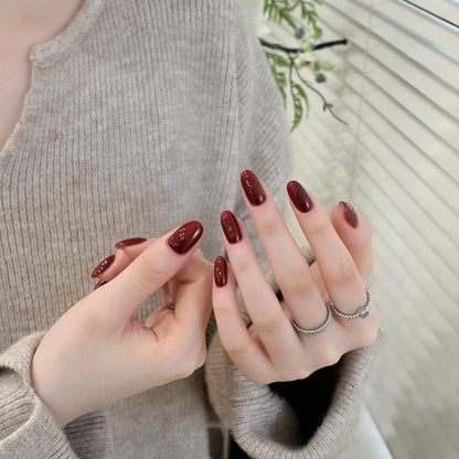 Little Black Bottle solid color gel shade 125 on nails