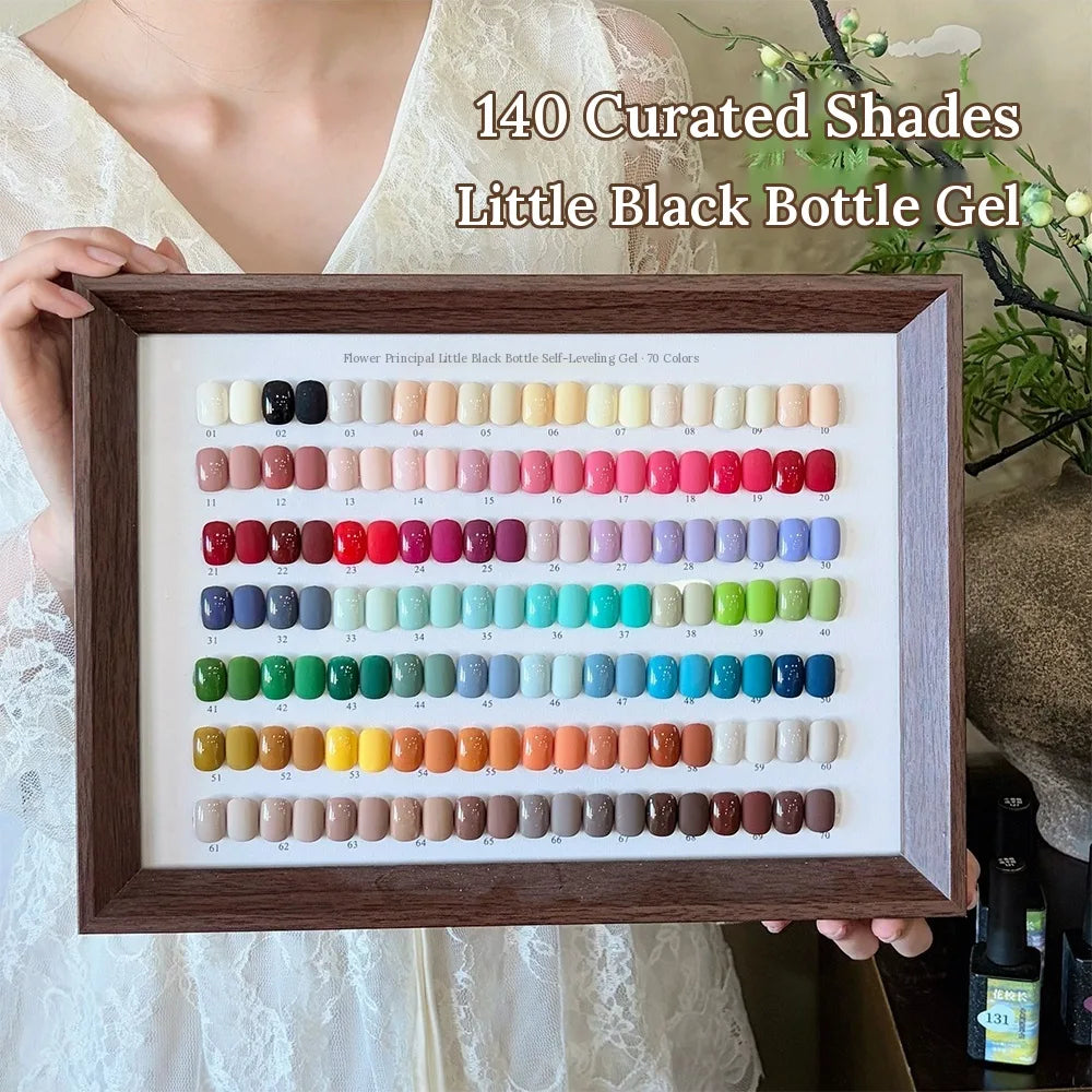 140 curated shades of Flower Principal Little Black Bottle gel