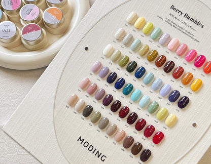 Moding Berry Rambles 60-color pot gel acrylic swatch board