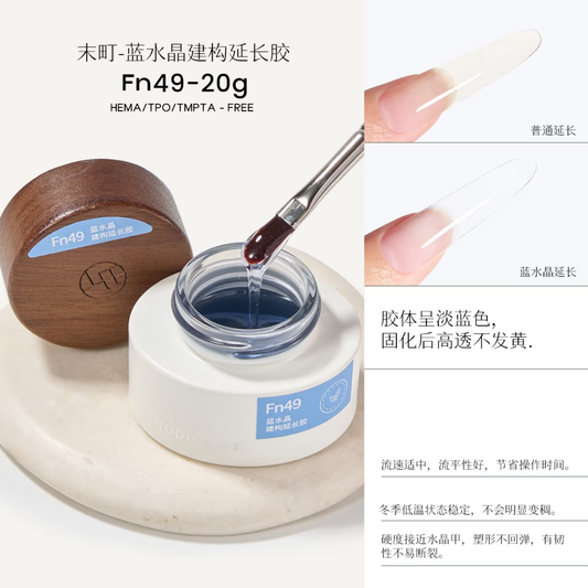 MODING Fn49 Blue Crystal Builder Extension Gel 20g product details