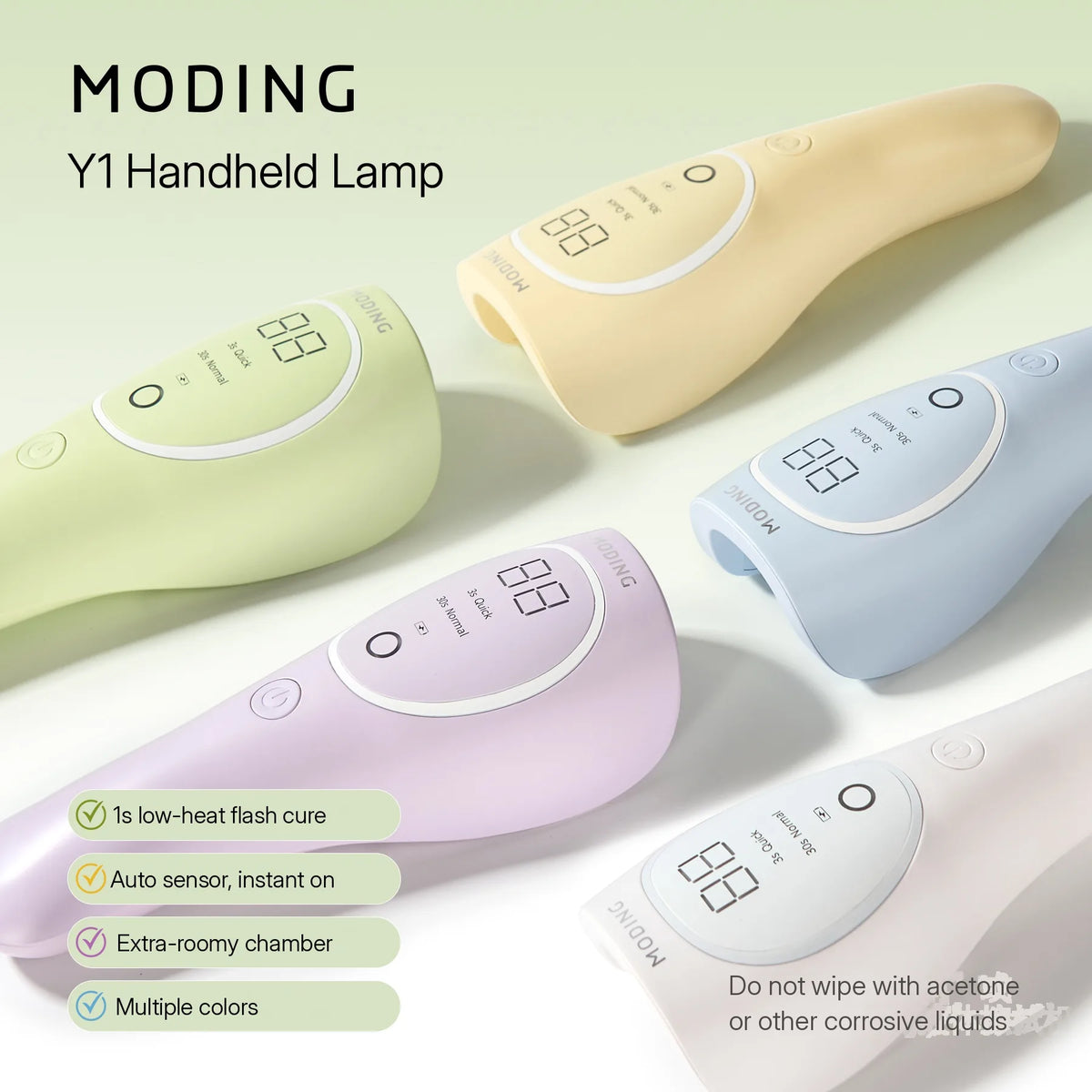 MODING Y1 Handheld Nail Lamp in five colors
