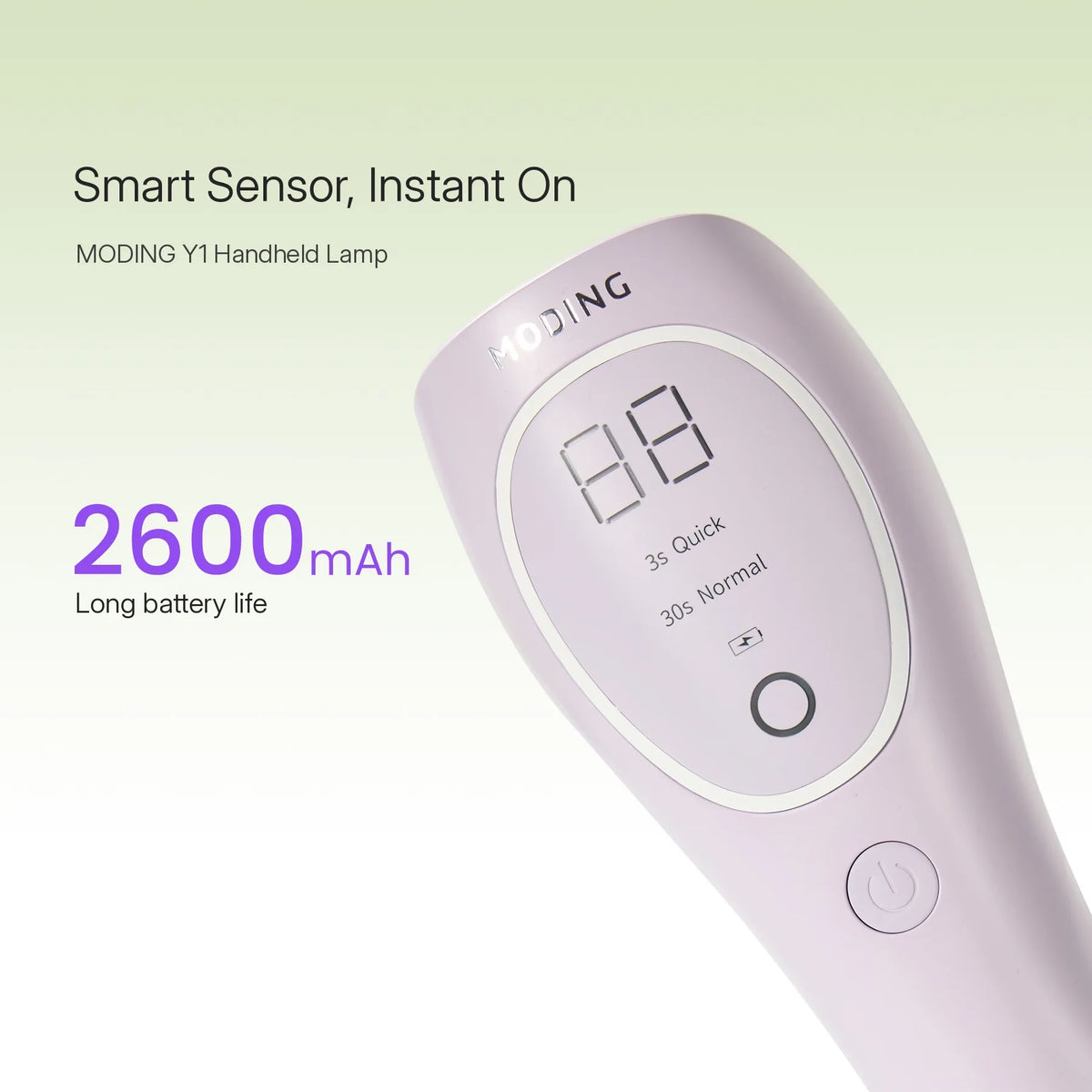 MODING Y1 Handheld Nail Lamp, Soft Mist Purple