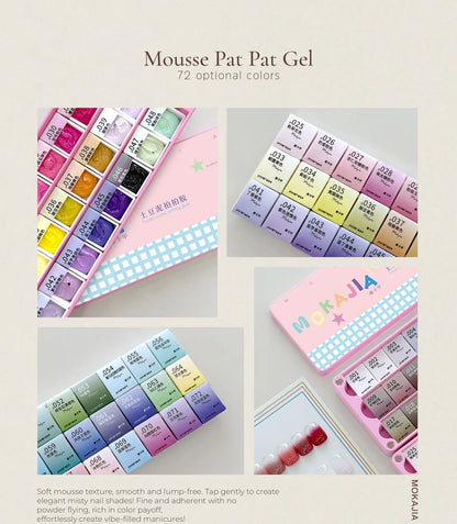 MOKAJIA Mousse Pat Pat Gel pots and palettes