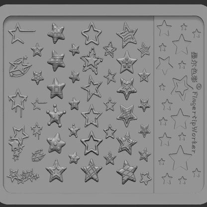 Star Family mold layout showing every star cavity