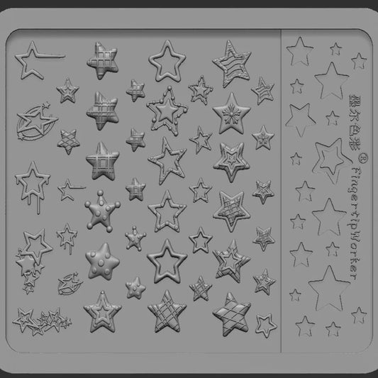 Star Family mold layout showing every star cavity