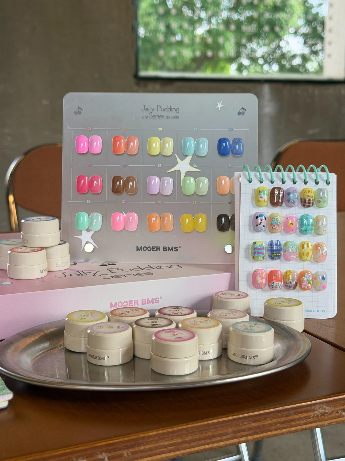 Fruit Juice set box, jars and swatch card
