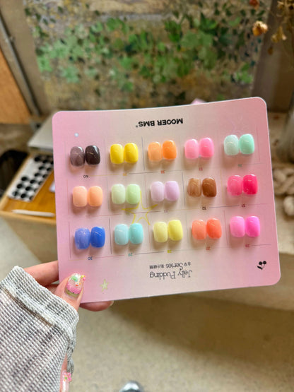 Fruit Juice swatch card outdoors