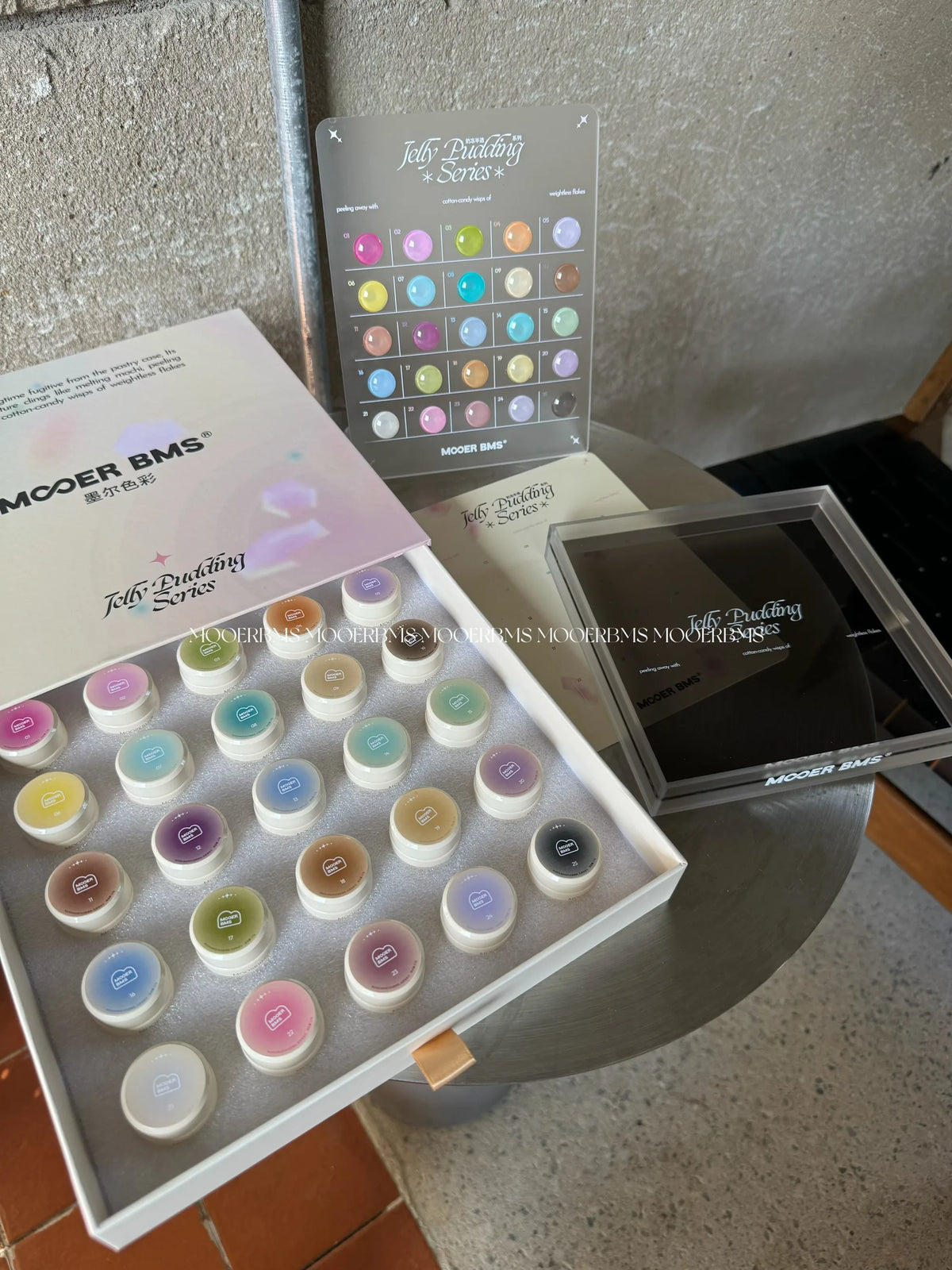 Milk Jelly set box with the acrylic swatch stand