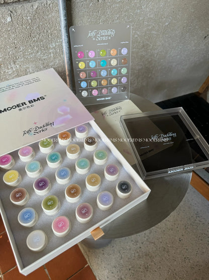 Milk Jelly set box with the acrylic swatch stand
