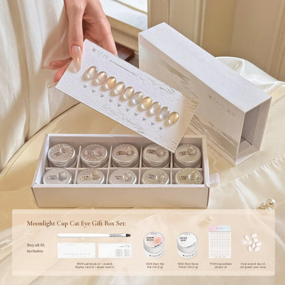 TAYE Moonlight Cup cat eye gift box set with 10 jars and included extras
