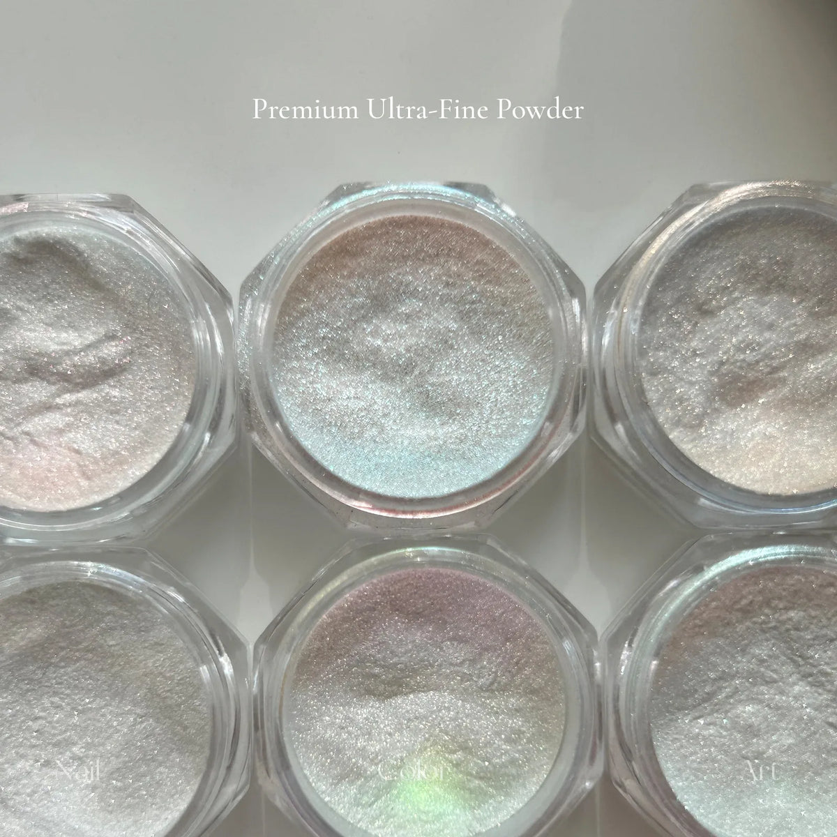 Premium ultra-fine Moonlight Silk Powder in open jars