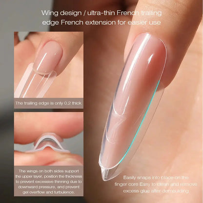 MR NAIL dual form wing design for ultra-thin French extensions
