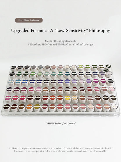 Every shade registered; HEMA-free, TPO-free and TMPTA-free formula