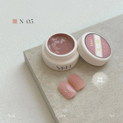 YHH N Series 3.0 gel color N05: jar and swatch tips