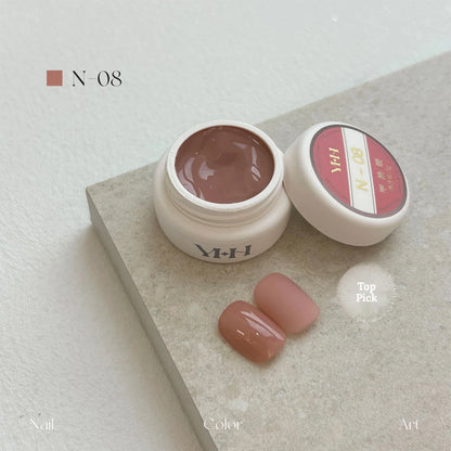 YHH N Series 3.0 gel color N08: jar and swatch tips