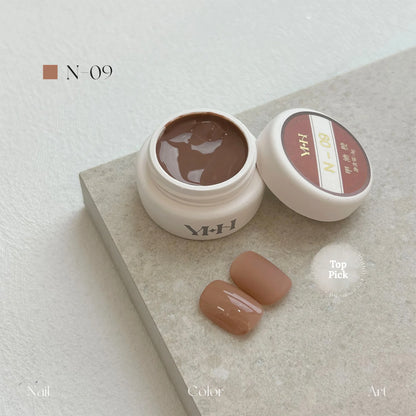 YHH N Series 3.0 gel color N09: jar and swatch tips